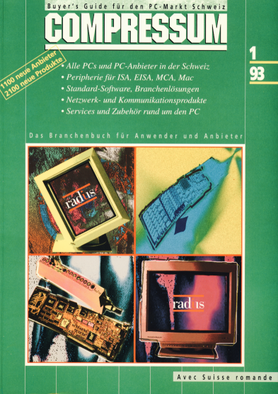 Print ad Radius Inc. product overview 1993