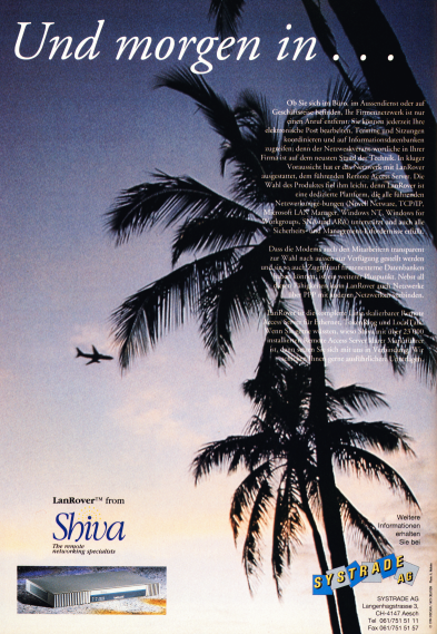 Print ad Shiva Remote Access 1994