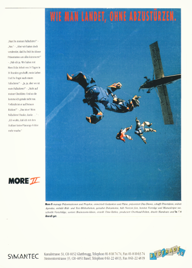 Print ad Symantec More II 2 1989